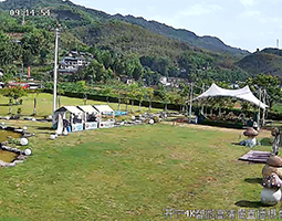 重慶某露營地使用開寧4K高清慢直播攝像機(jī)進(jìn)行抖音直播