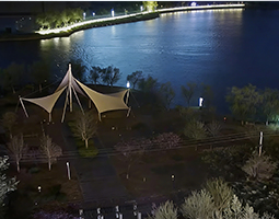 淄博高青千乘湖公園使用開寧慢直播設(shè)備實(shí)時(shí)直播